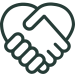 hands holding in a heart shape
